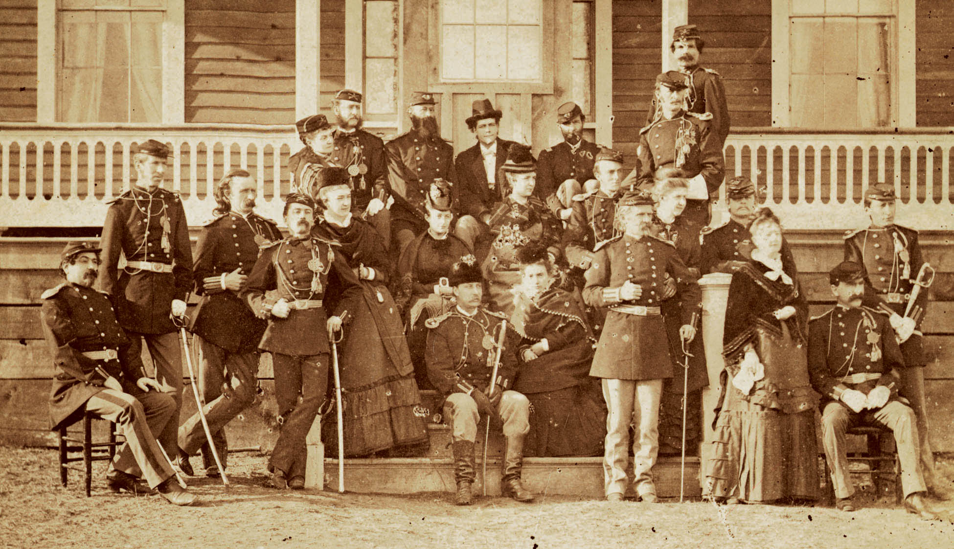 Group photo at Fort Abraham Lincoln