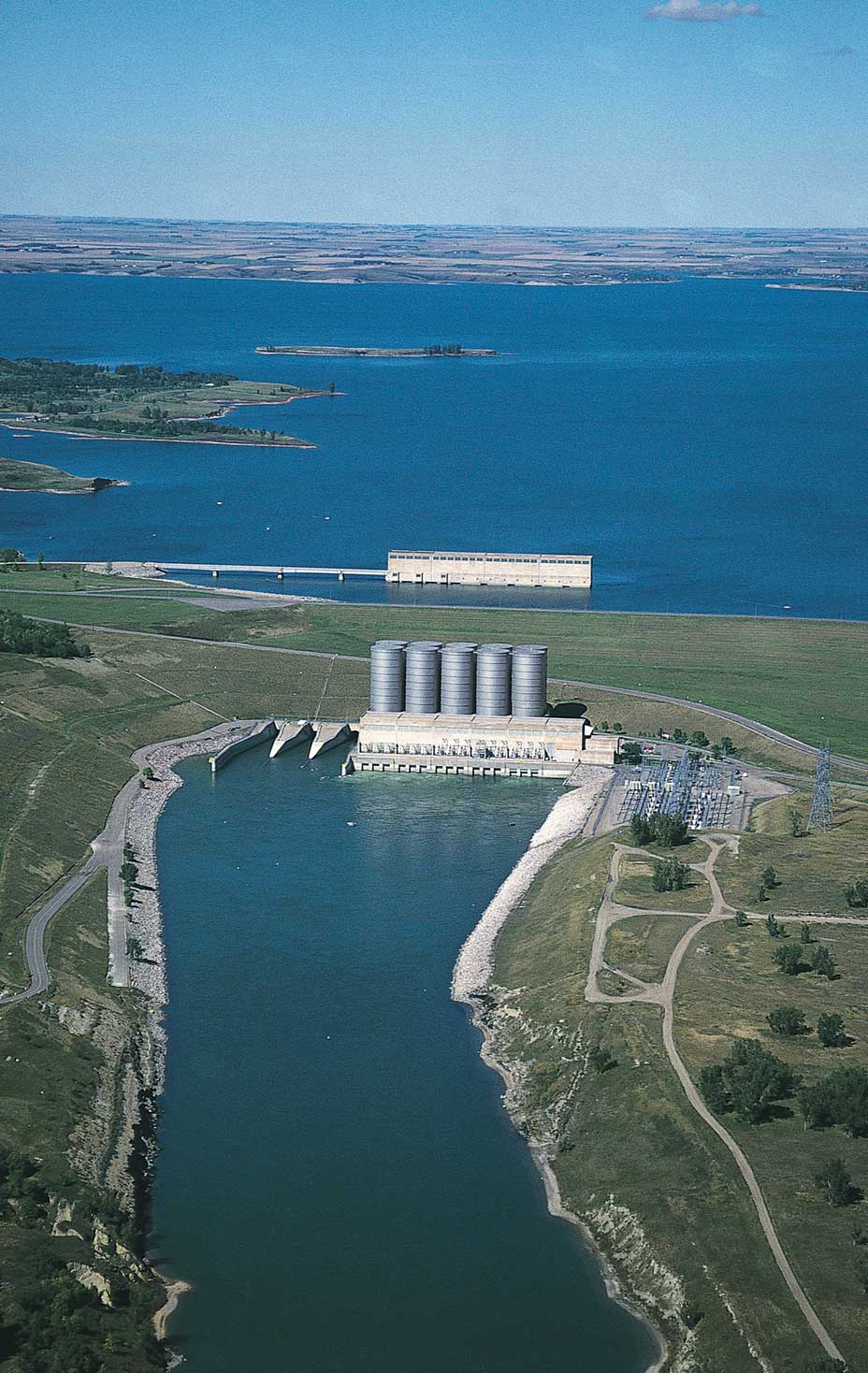 Garrison Dam and Lake Sakakawea.