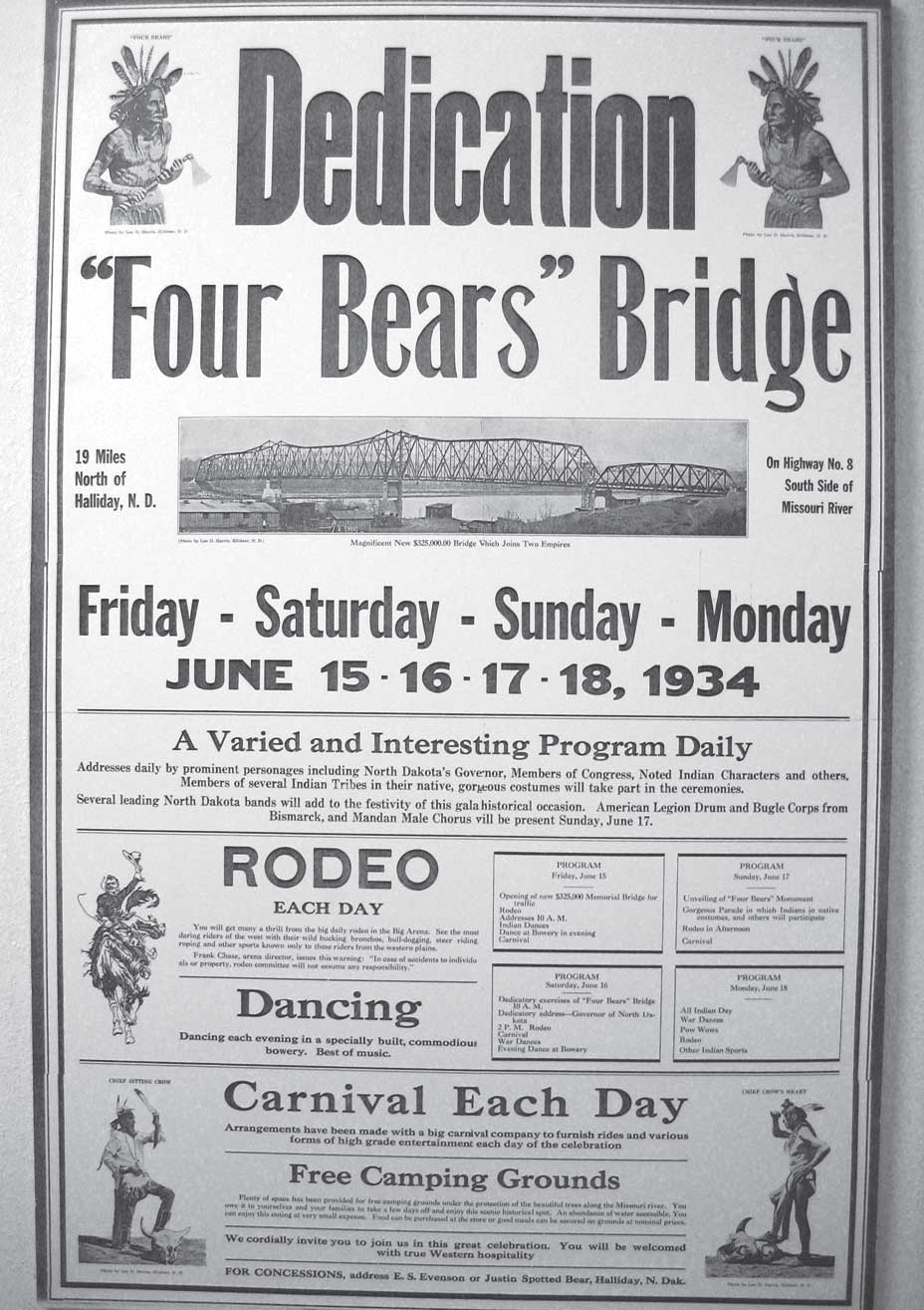 Dedication of the Four Bears Bridge.