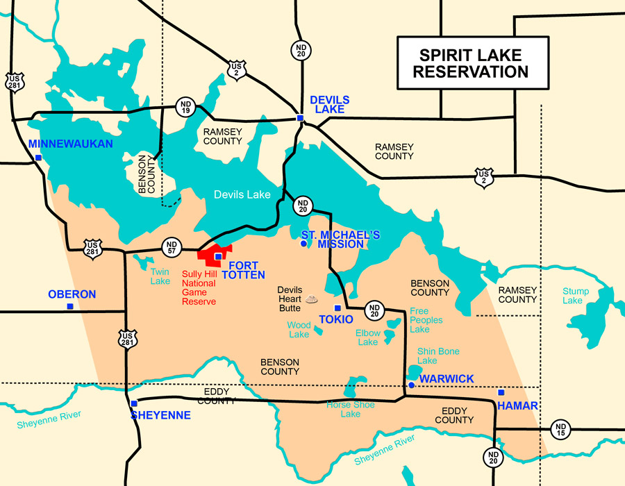 Map 10: The Devils Lake (Spirit Lake) Indian Reservation