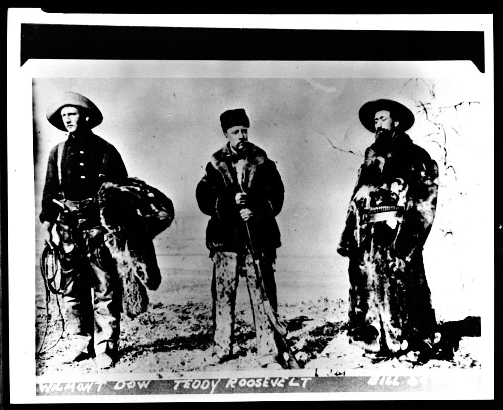 Theodore Roosevelt with Bill Sewall and Wilmont Dow