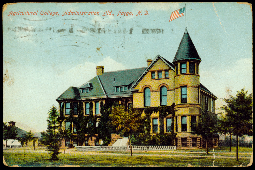 Old Main on the North Dakota Agricultural College campus in 1891
