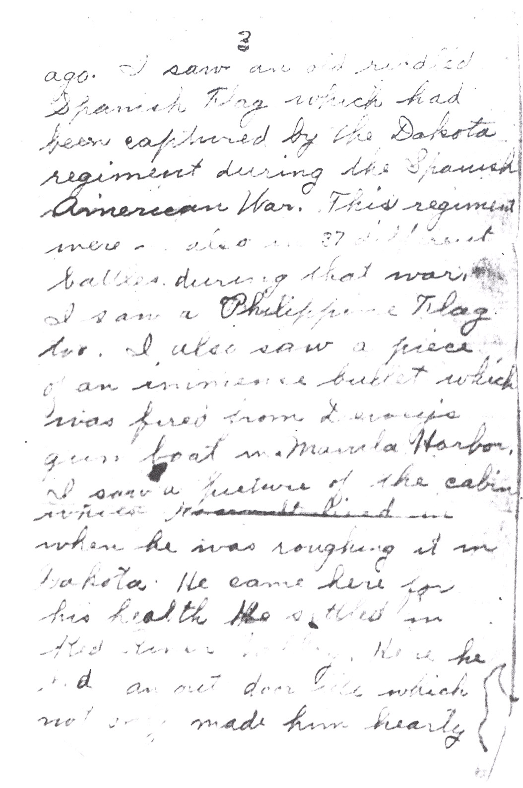 Effie Clinkenbeard Letter, original and transcript (Page 3)