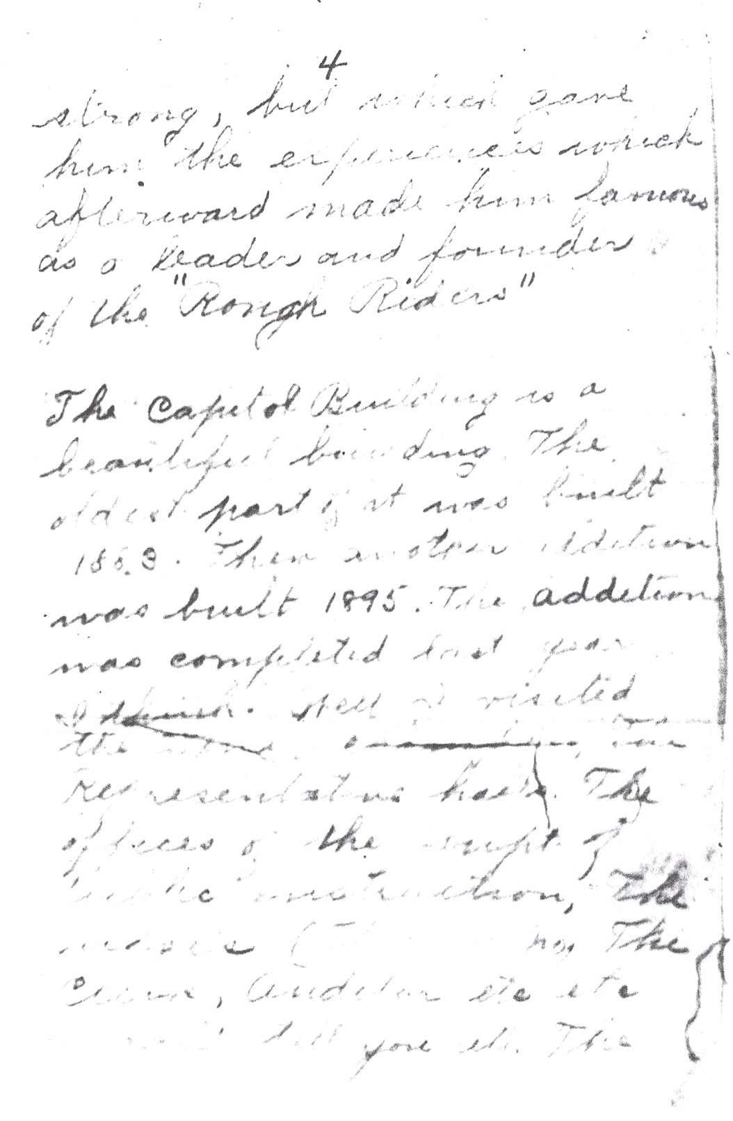 Effie Clinkenbeard Letter, original and transcript (Page 4)