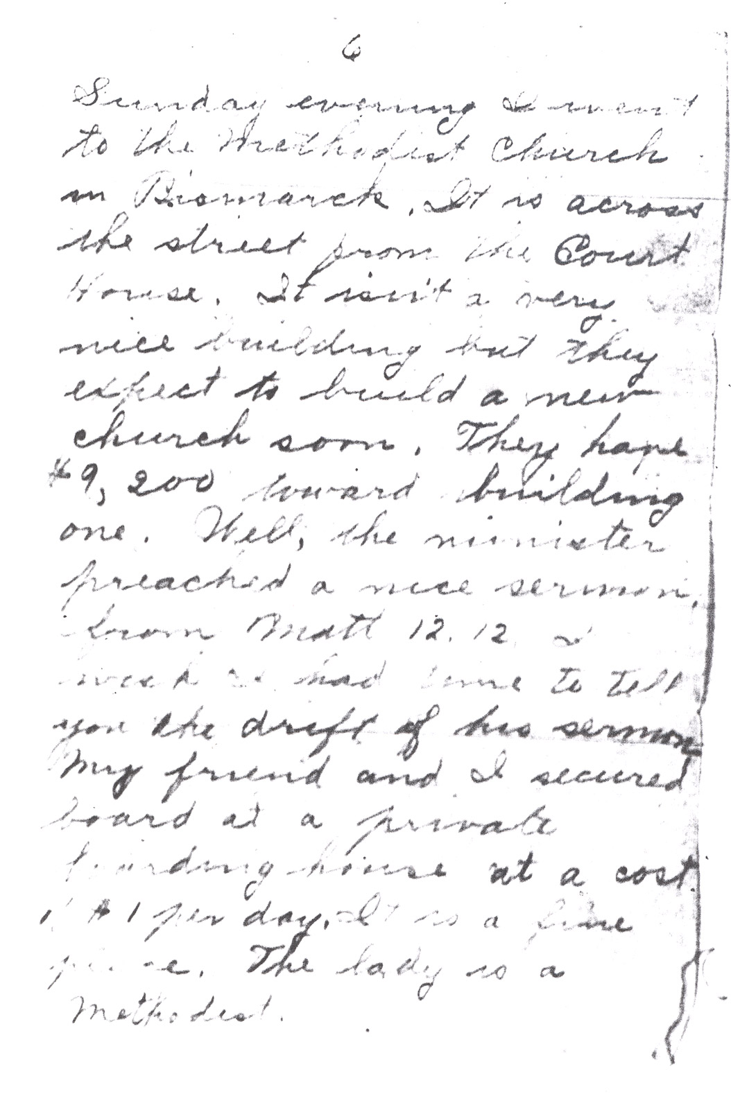 Effie Clinkenbeard Letter, original and transcript (Page 6)