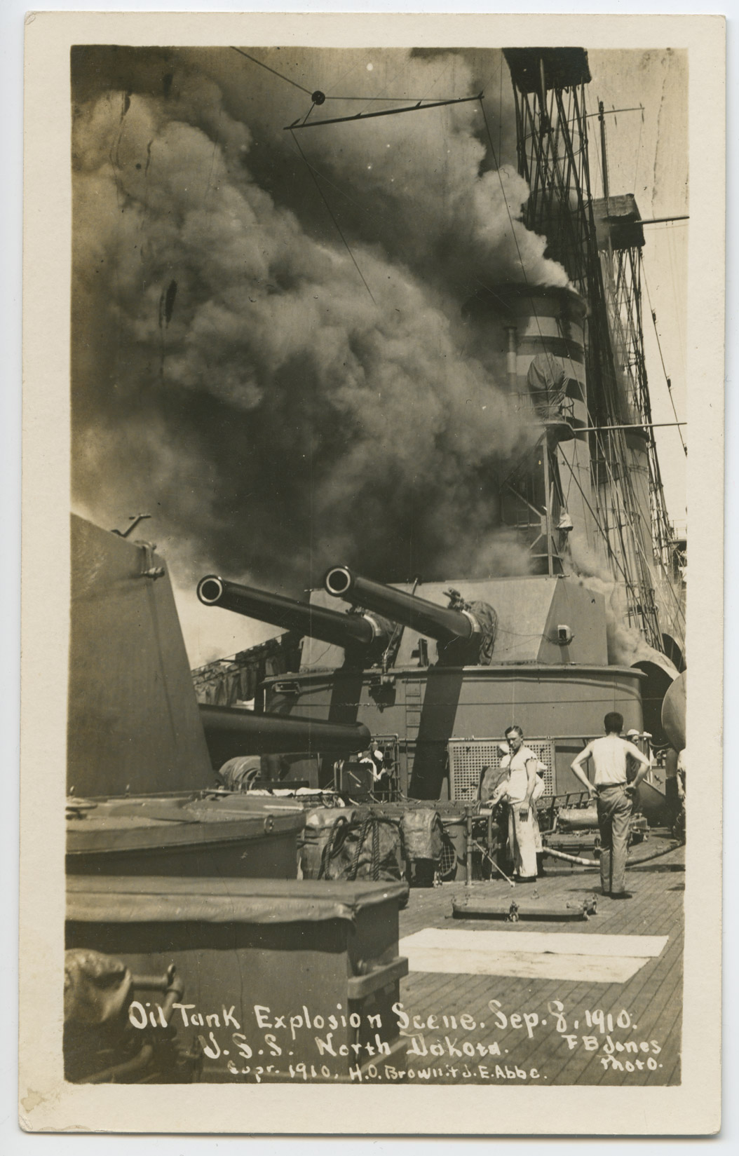 Explosion and fire aboard the USS North Dakota