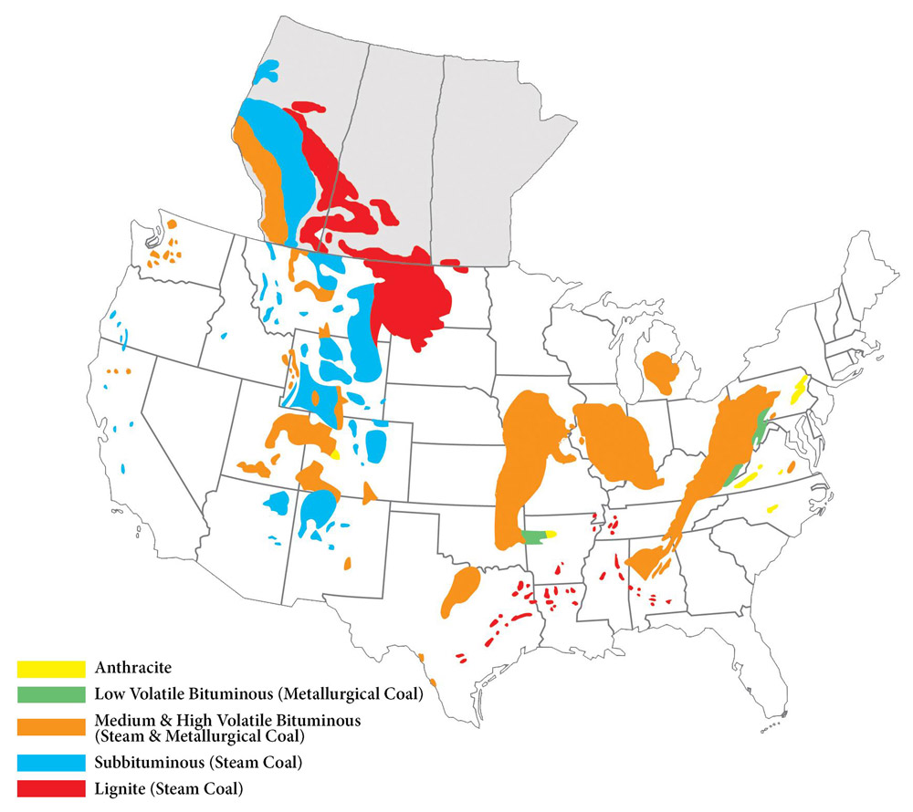 Lignite Coal Map