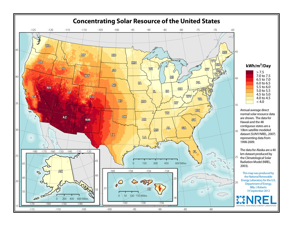 NREL CSP Map