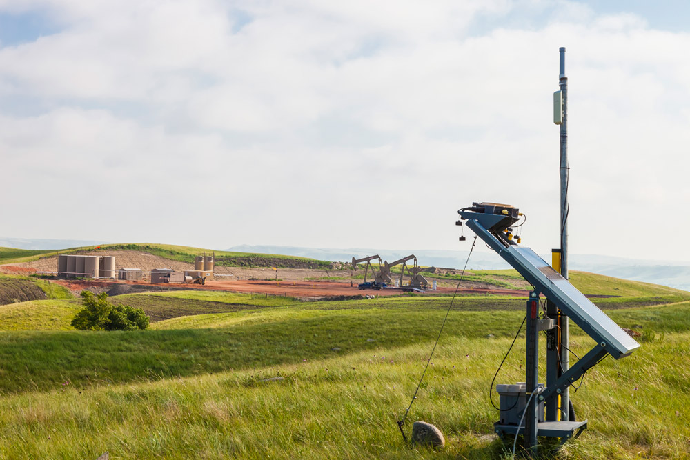 Photovoltaic systems at an oil well site