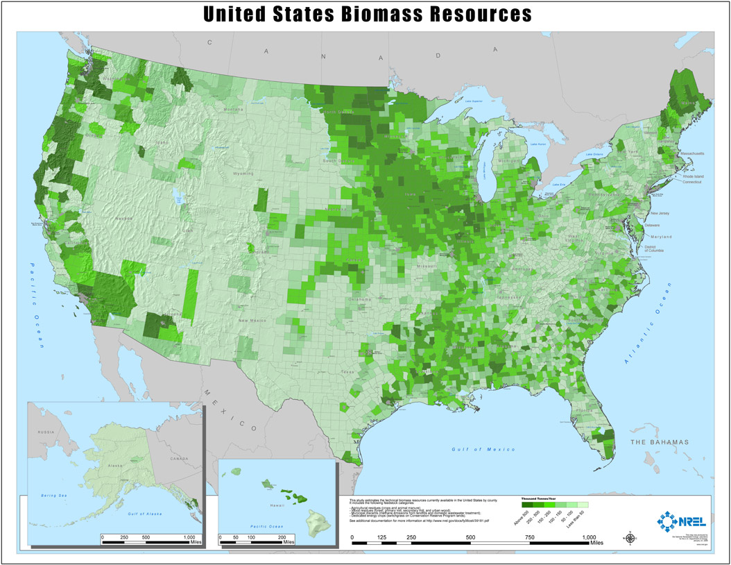 NREL National Biomass Map