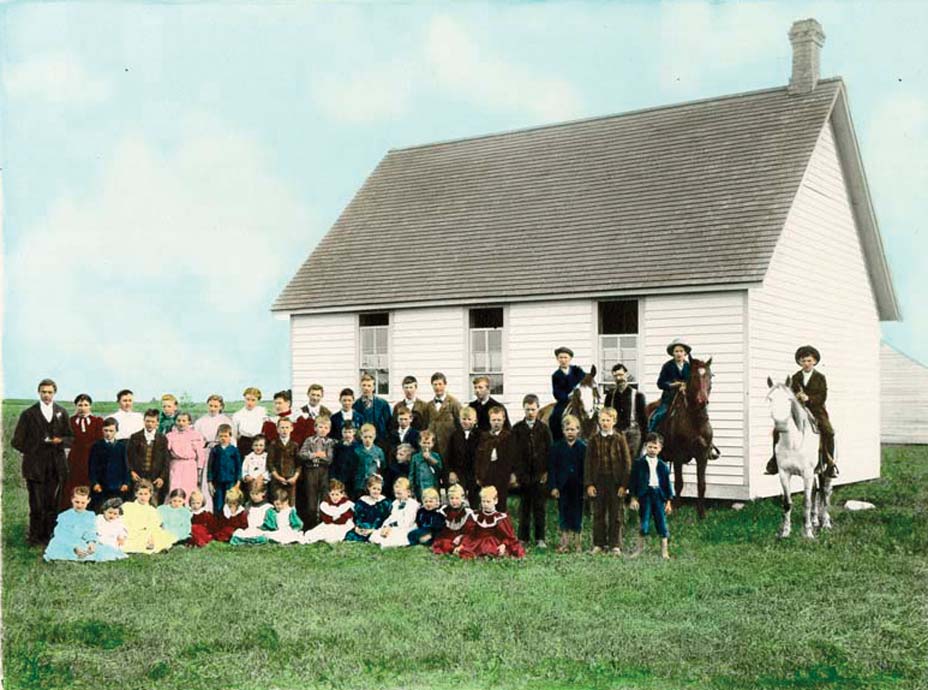 The Soper School and students, 1896