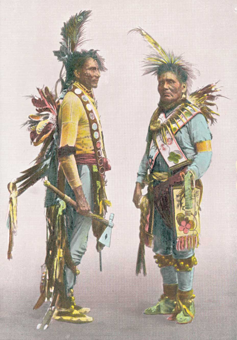 Indian braves at the Fort Totten (Spirit Lake) Reservation.