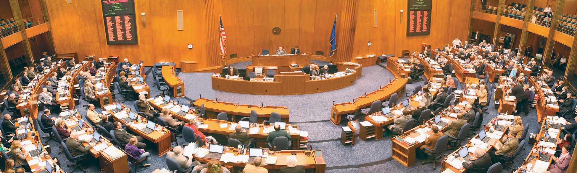 The chambers of the North Dakota House of Representatives