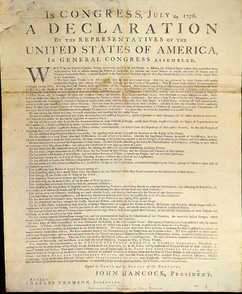 The Declaration of Independence