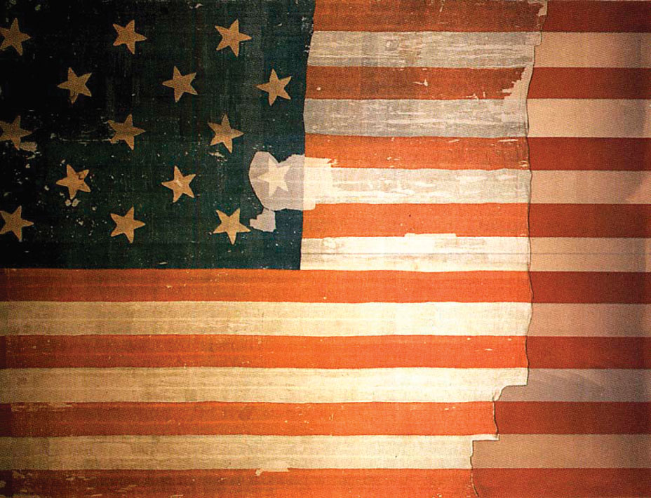 The American flag that flew<br />
at Fort McHenry