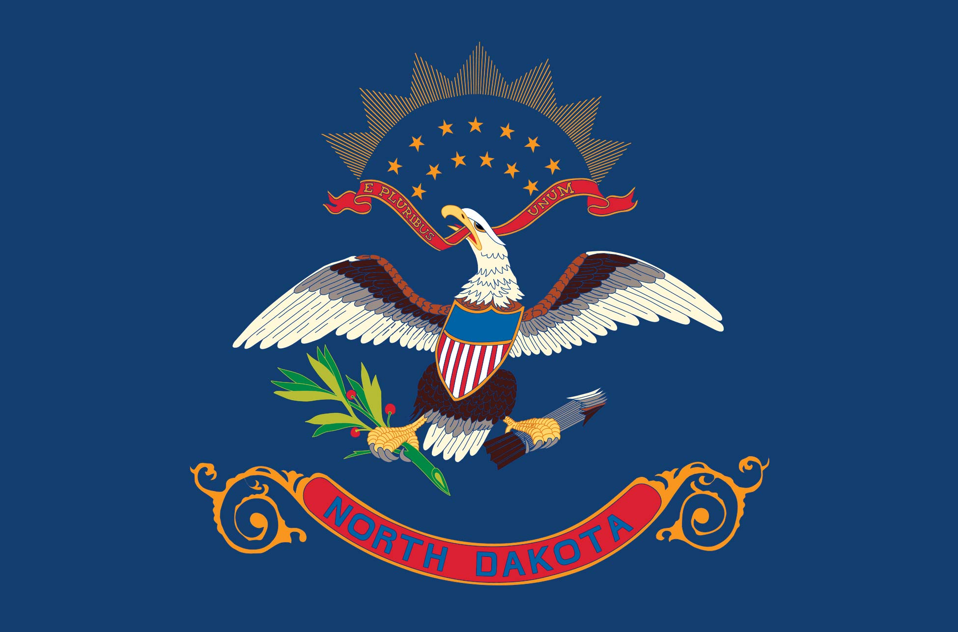 The North Dakota flag