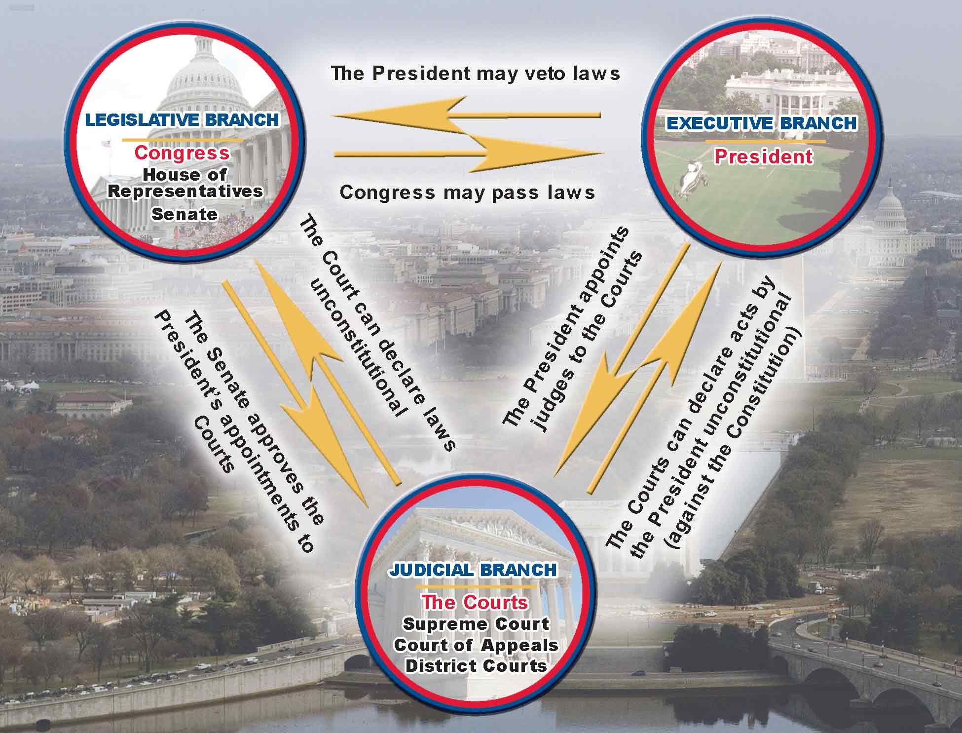 three branches of government diagram