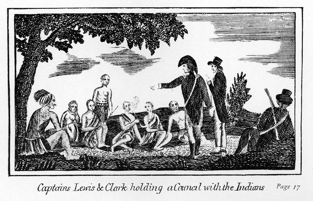 Lewis and Clark holding council