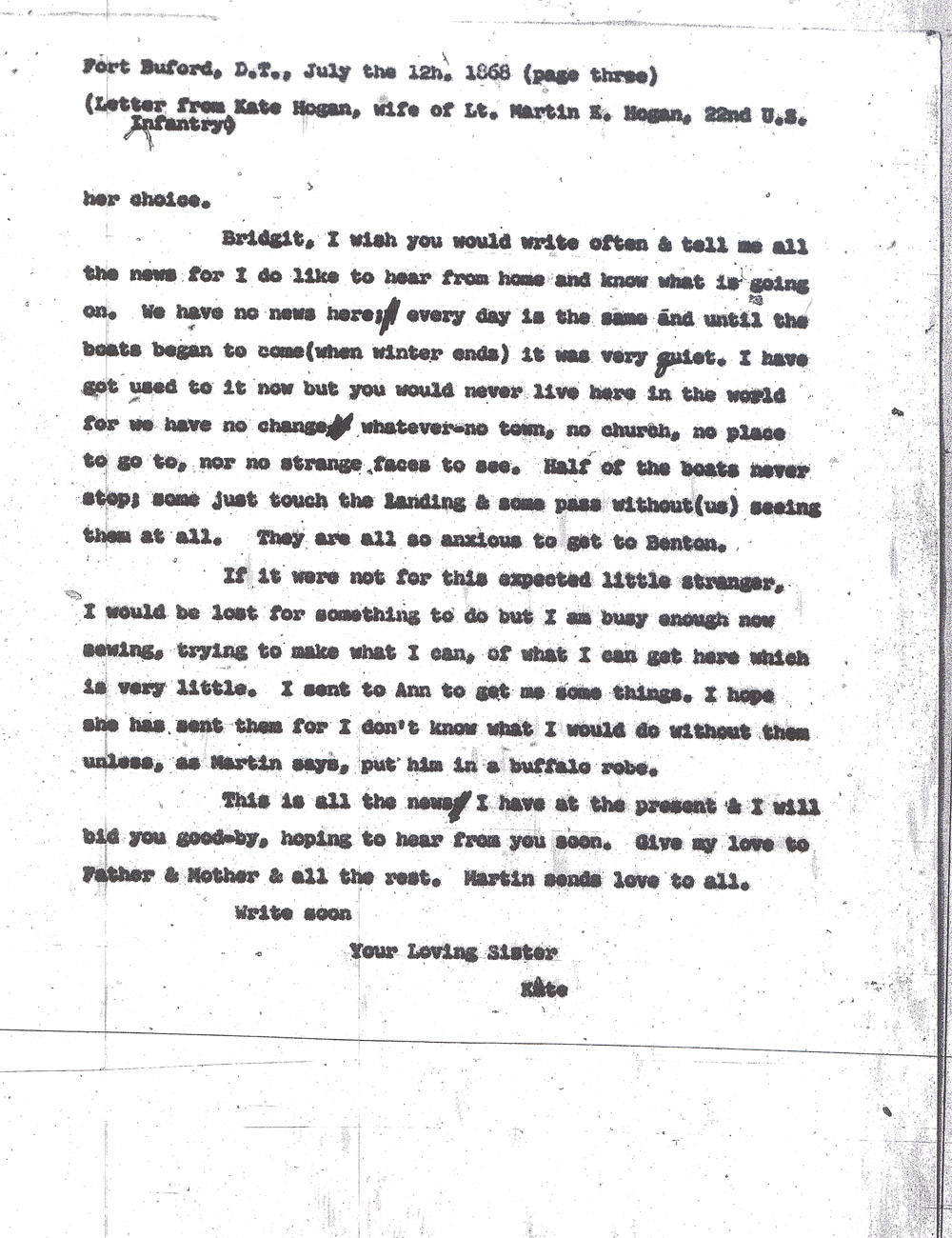 Kate Hogan Letter 1, Transcription, Page 3