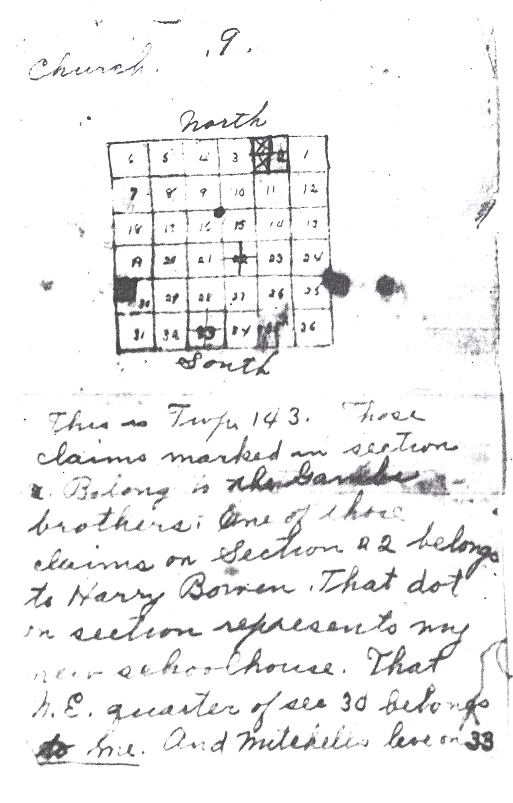 Effie Clinkenbeard Letter, original and transcript (Page 9)