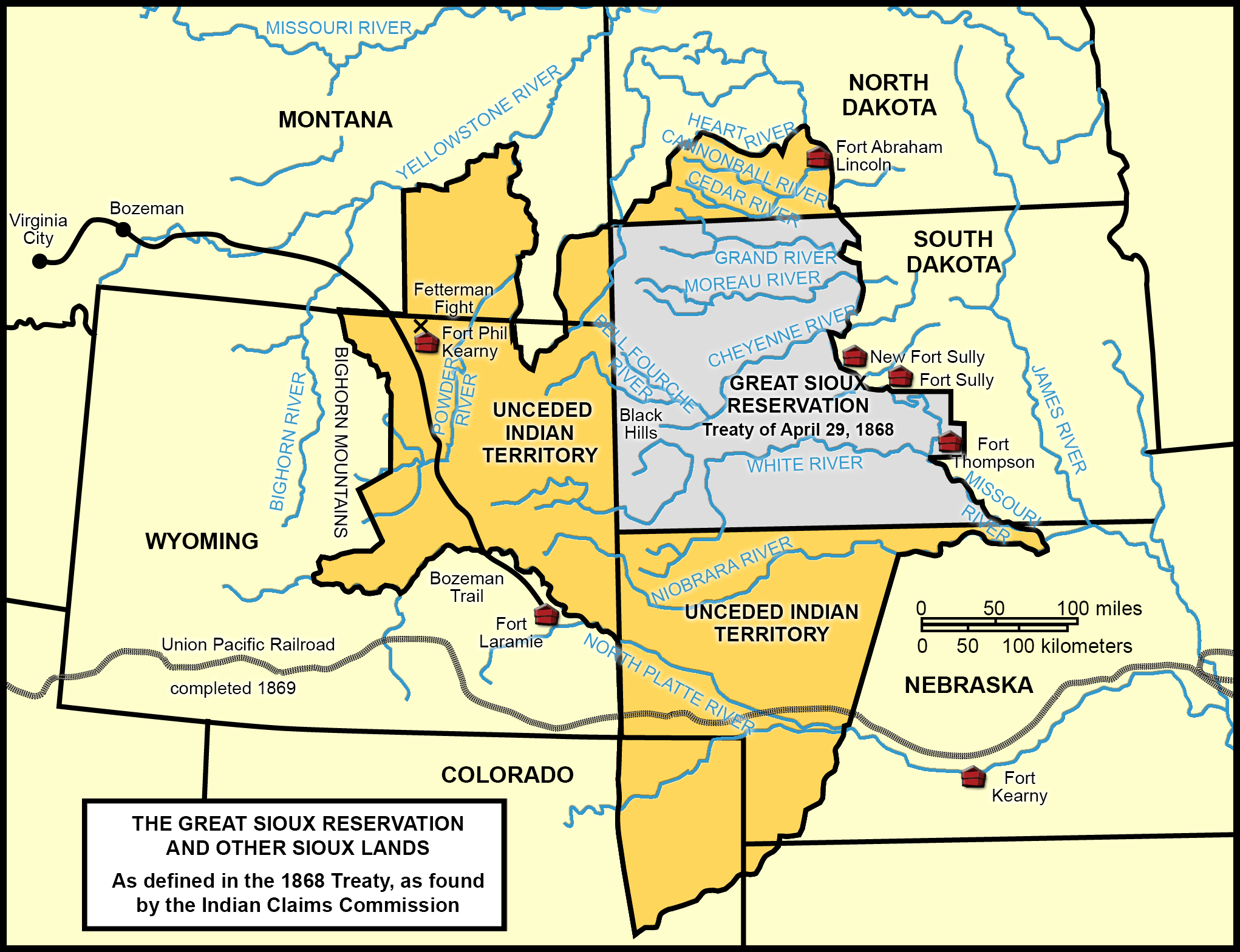 Sioux Treaty Lands 1868