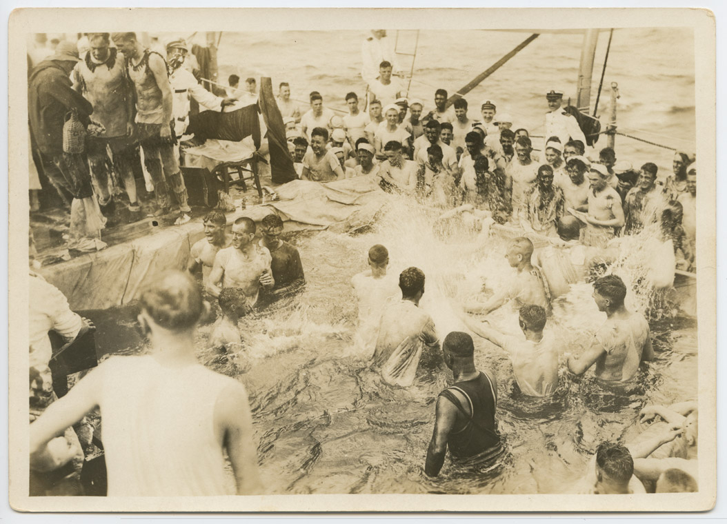 Equator crossing ceremonies aboard the USS North Dakota