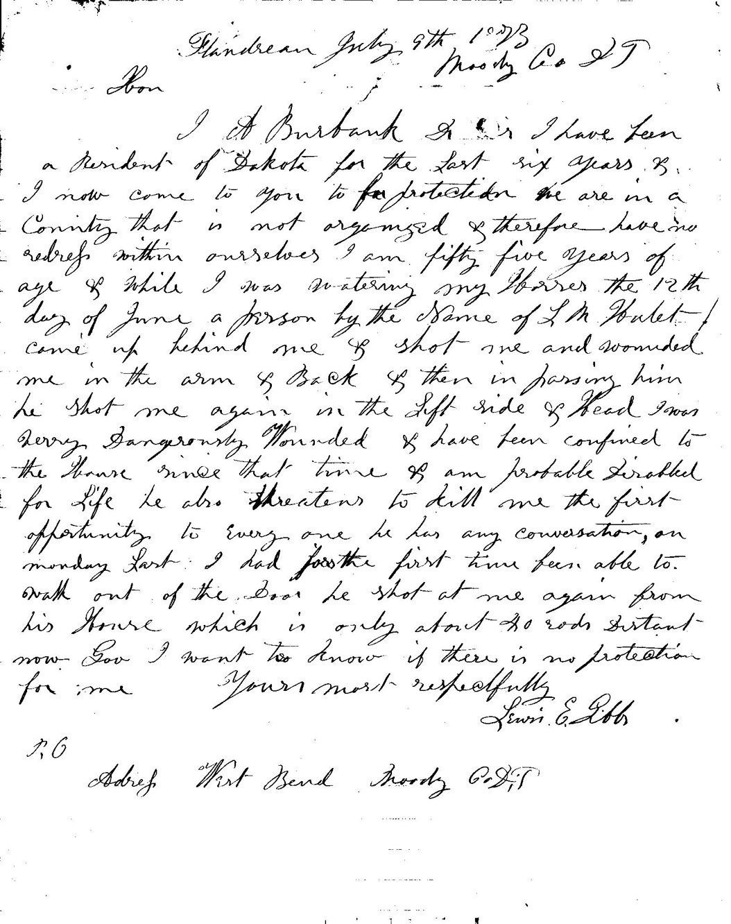 Lewis Gibbs Letter