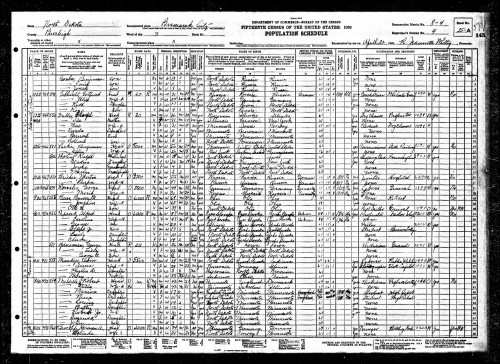 Bismarck Census, 1930