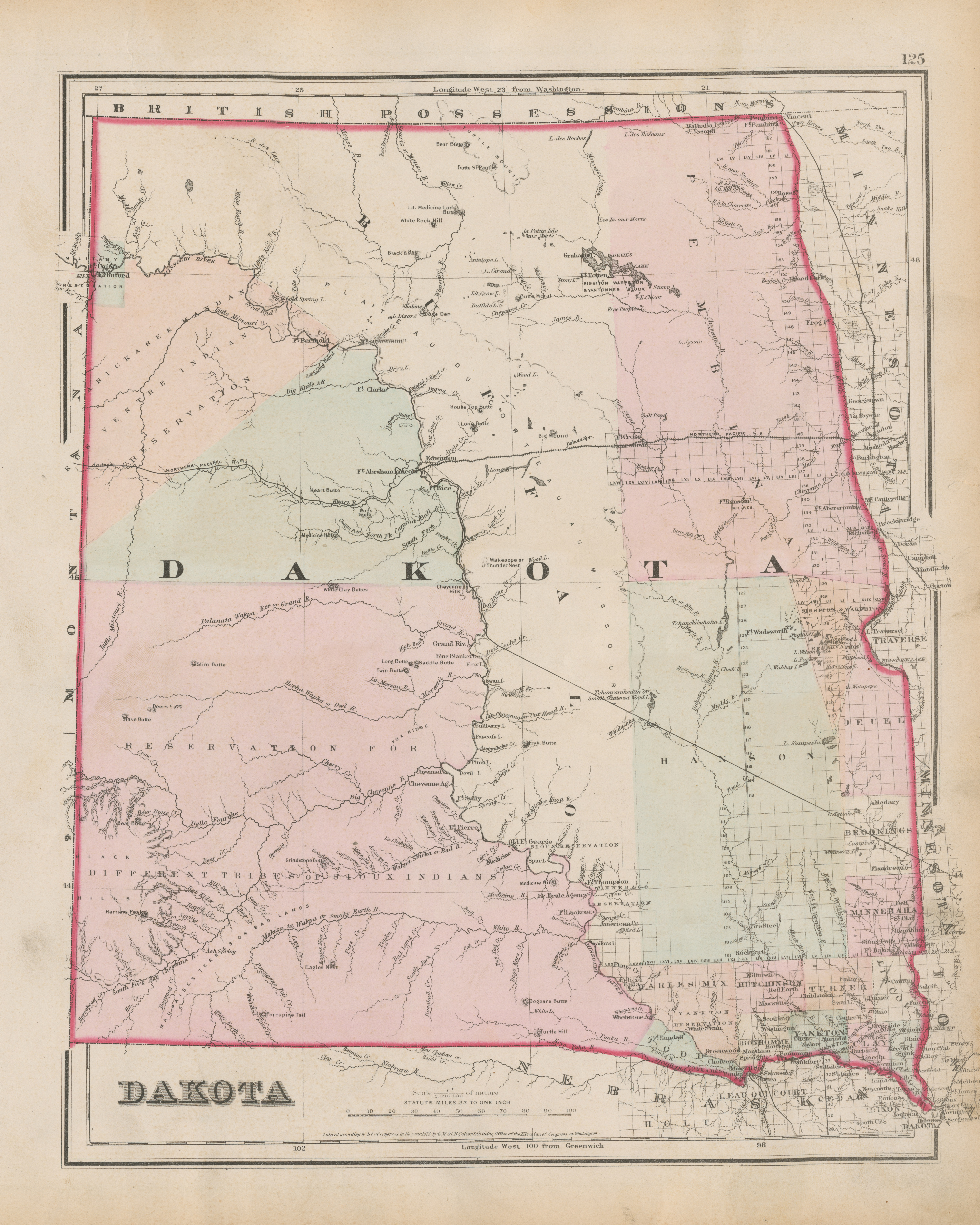 Coltons Dakota map