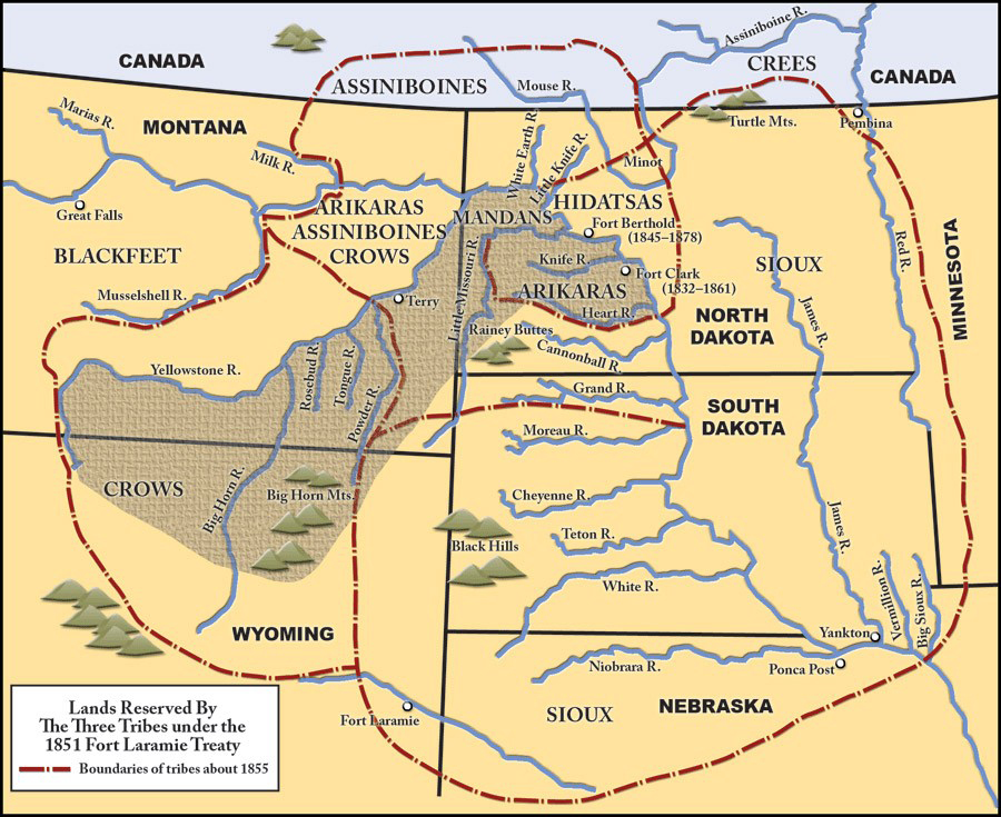 Map: The Treaty of Fort Laramie of 1851