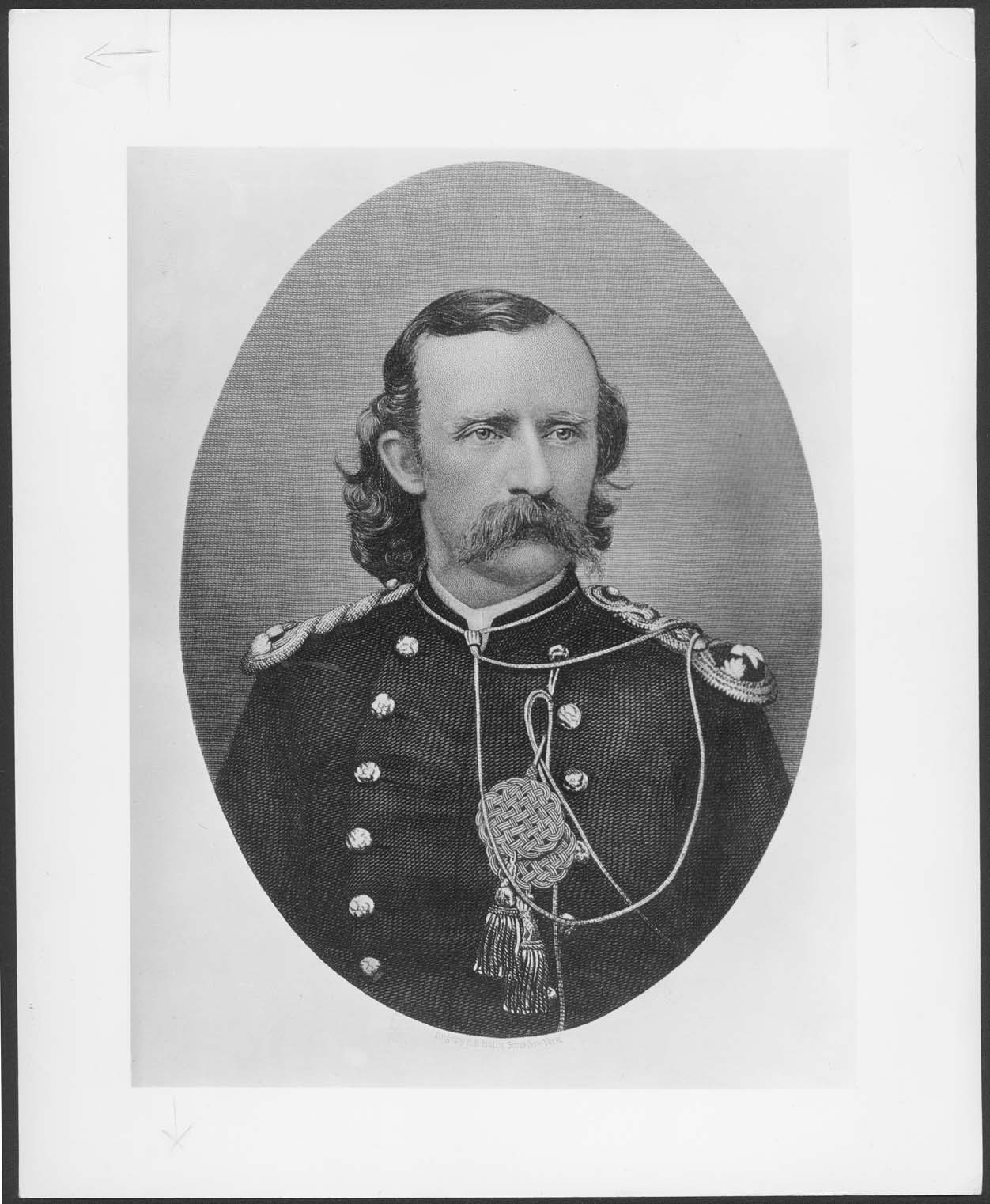 Engraving of Bvt Major General George Armstrong Custer.