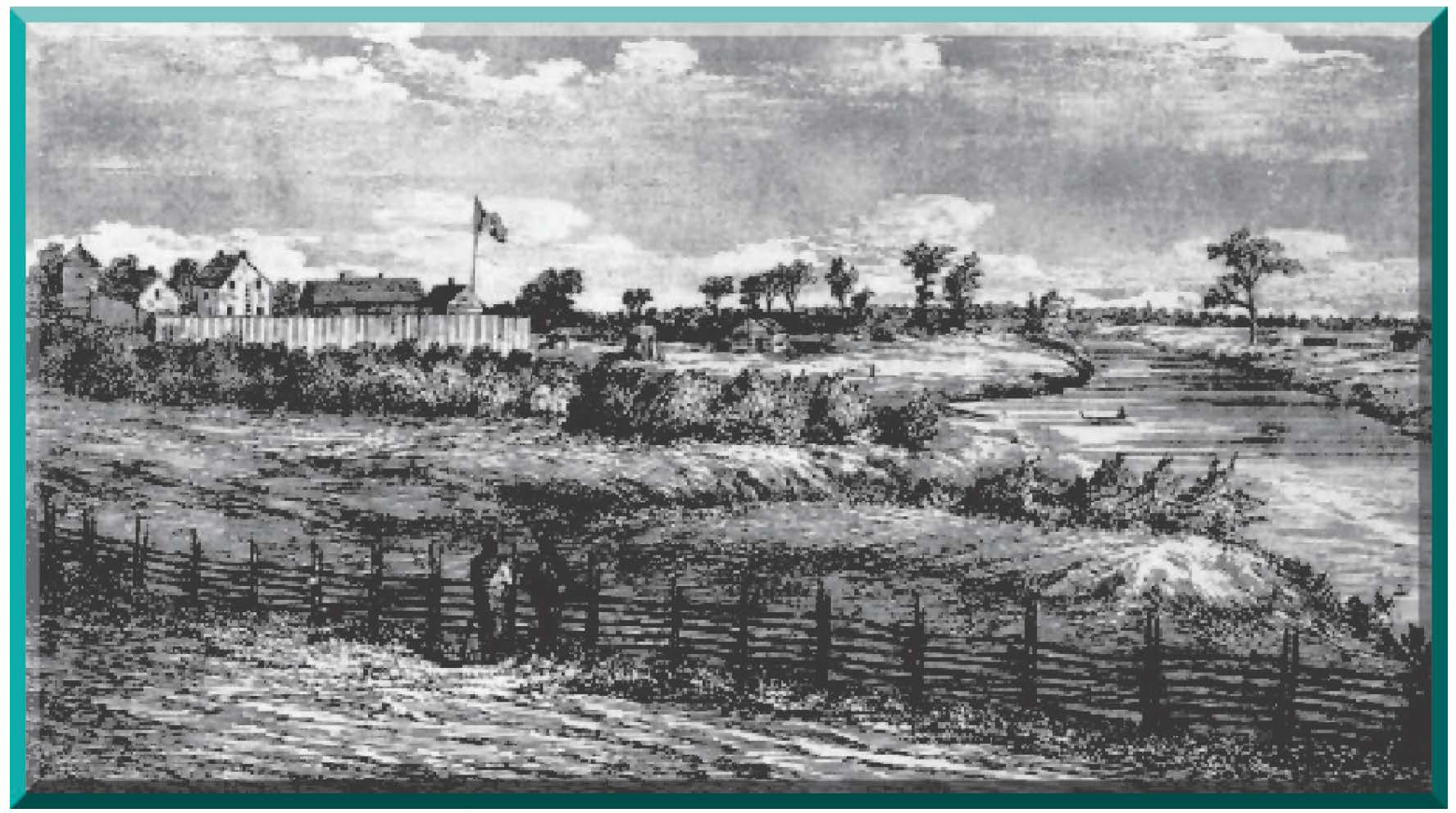 Figure 1. This early illustration of Hudson's  Bay Company's fort