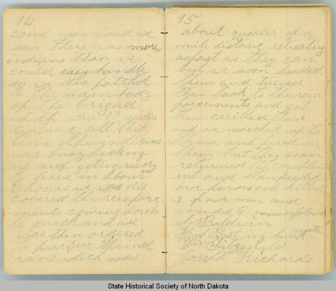James M. Thomson diary extract.