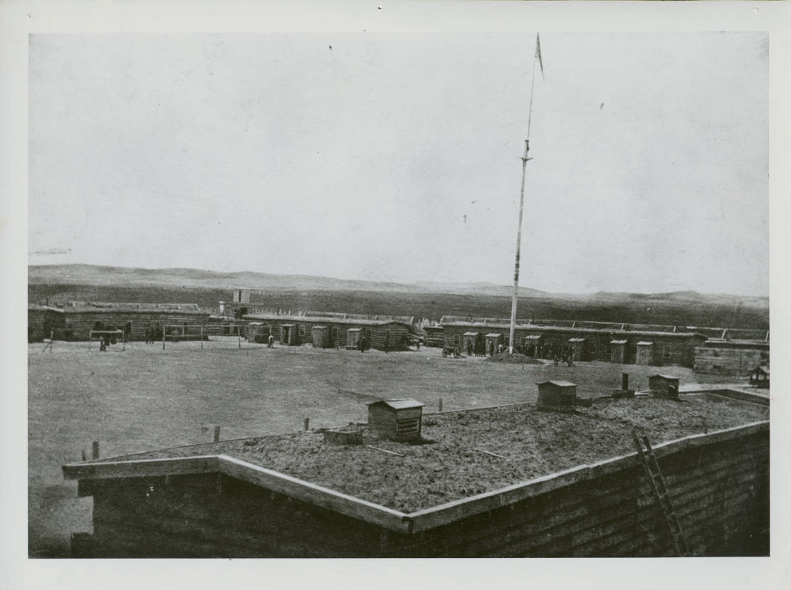 View of Fort Rice, Dakota Territory.