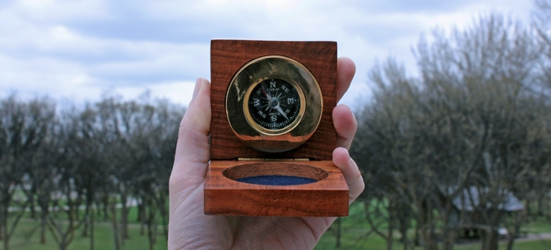 Magnetic compass at the ND Heritage Center and State Museum