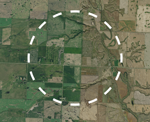 newporte crater arial location