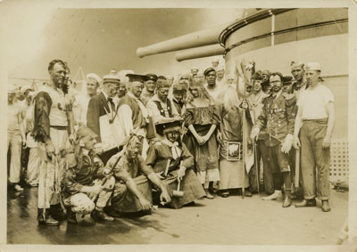 North Dakota pose for a portrait during the Crossing the Line celebration.