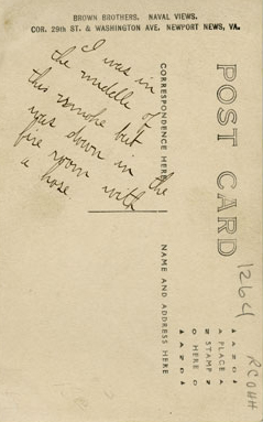 Back of Photograph (Post Card) 