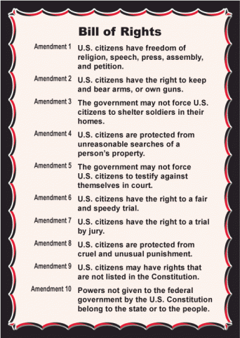 The Bill Of Rights Chart