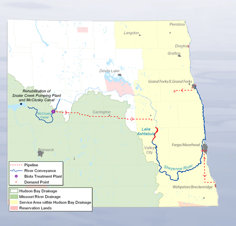 Lake Agassiz water authority map