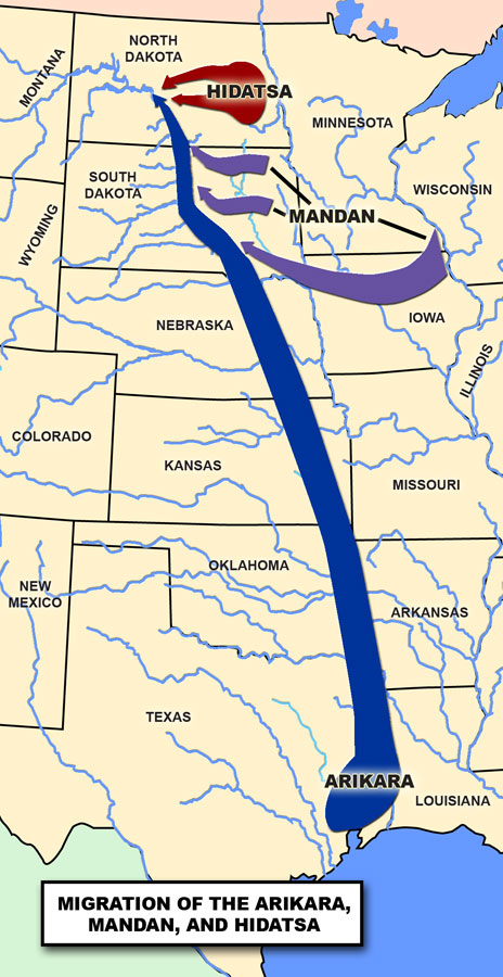 Migration of Arikara, Mandan, and Hidatsa