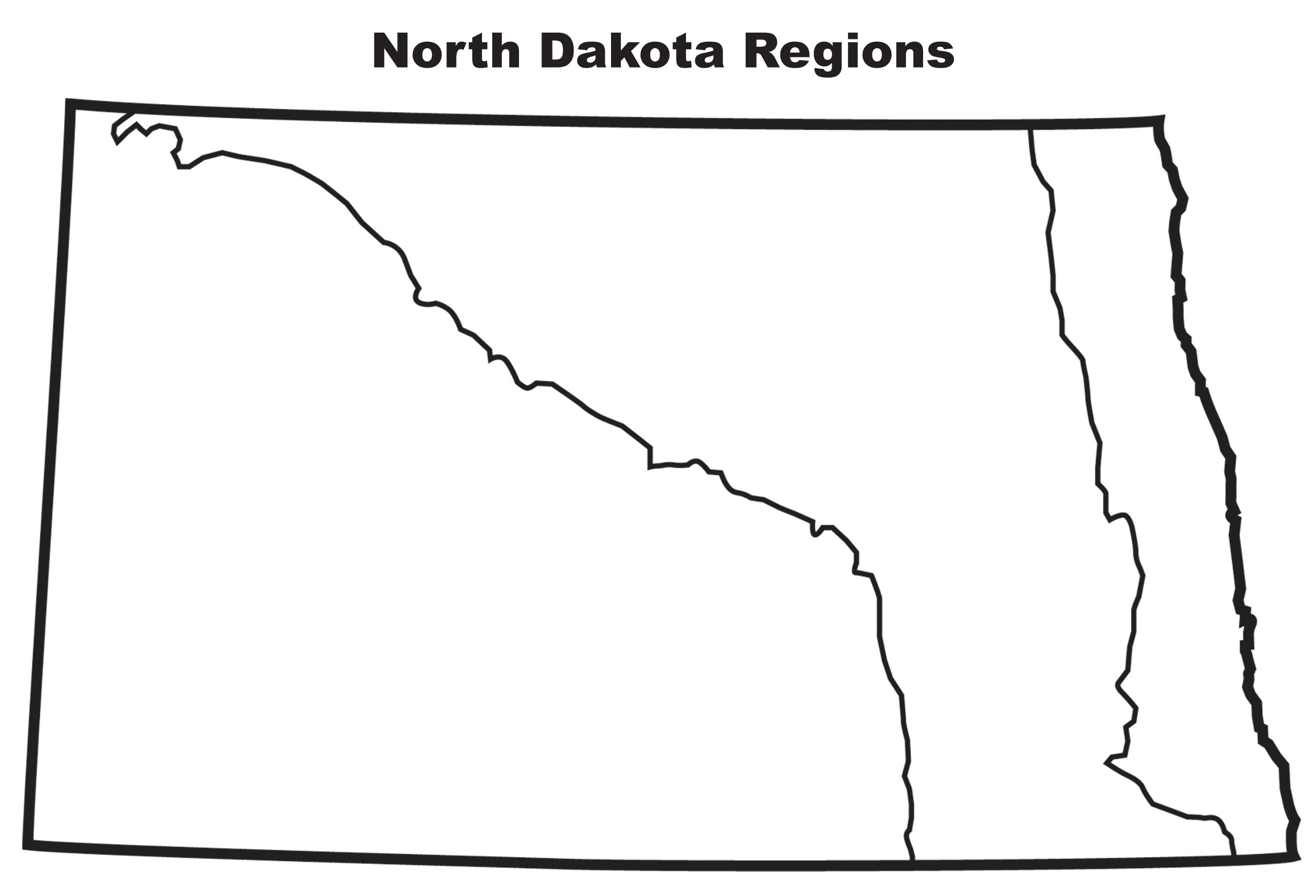 ND Regions Map worksheet blank