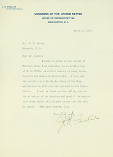 Congressman Sinclair’s second letter to Mr. Cathro