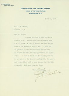 Congressman Sinclair’s second letter to Mr. Cathro