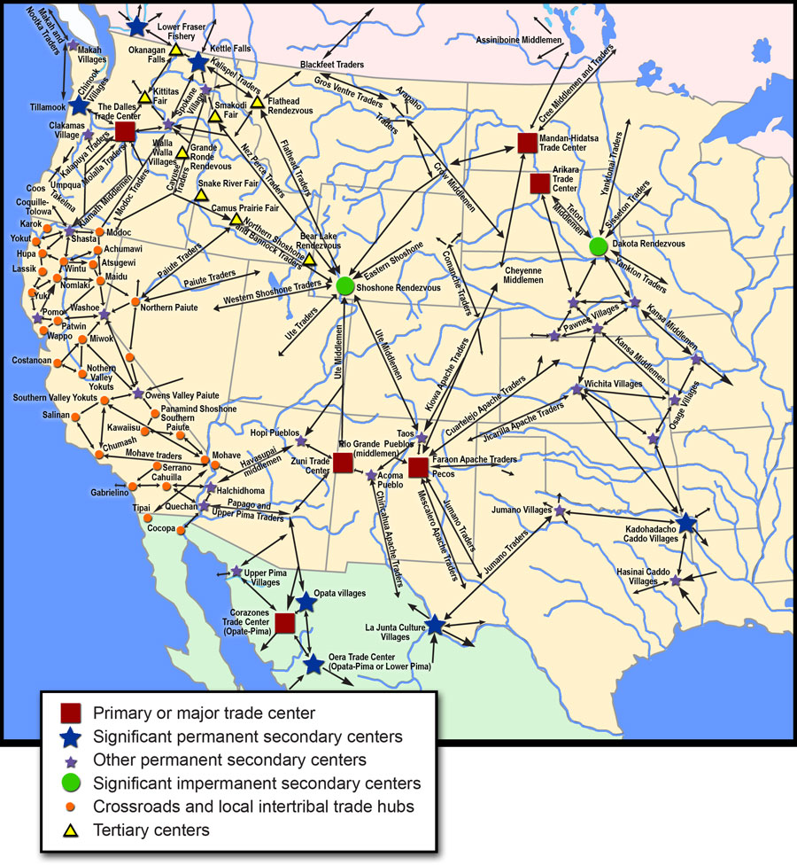 Primary Trade Centers for the Southwest and Plains
